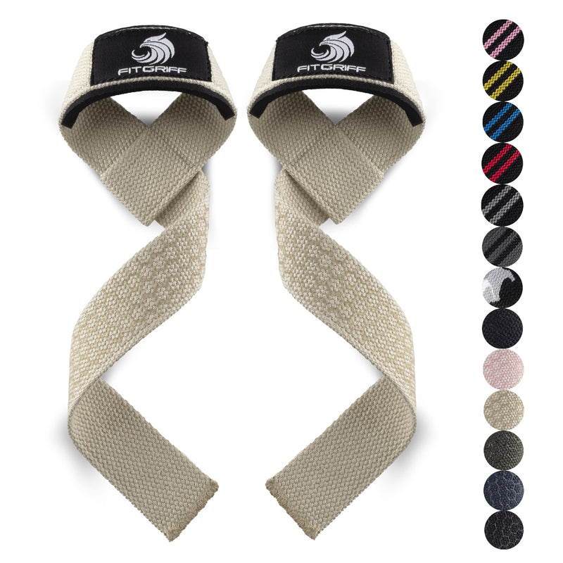 Fitgriff® Lifting Straps (Padded) for Strength Training, Bodybuilding, Fitness – Deadlift Straps – Lifting Straps – for Men and Women