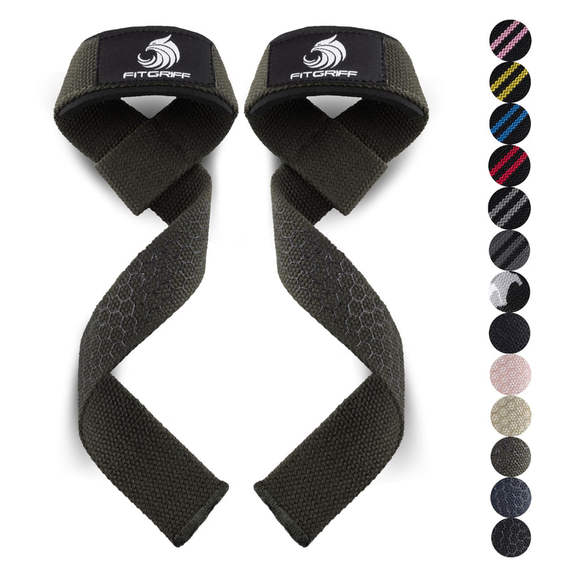 Fitgriff® Lifting Straps (Padded) for Strength Training, Bodybuilding, Fitness – Deadlift Straps – Lifting Straps – for Men and Women