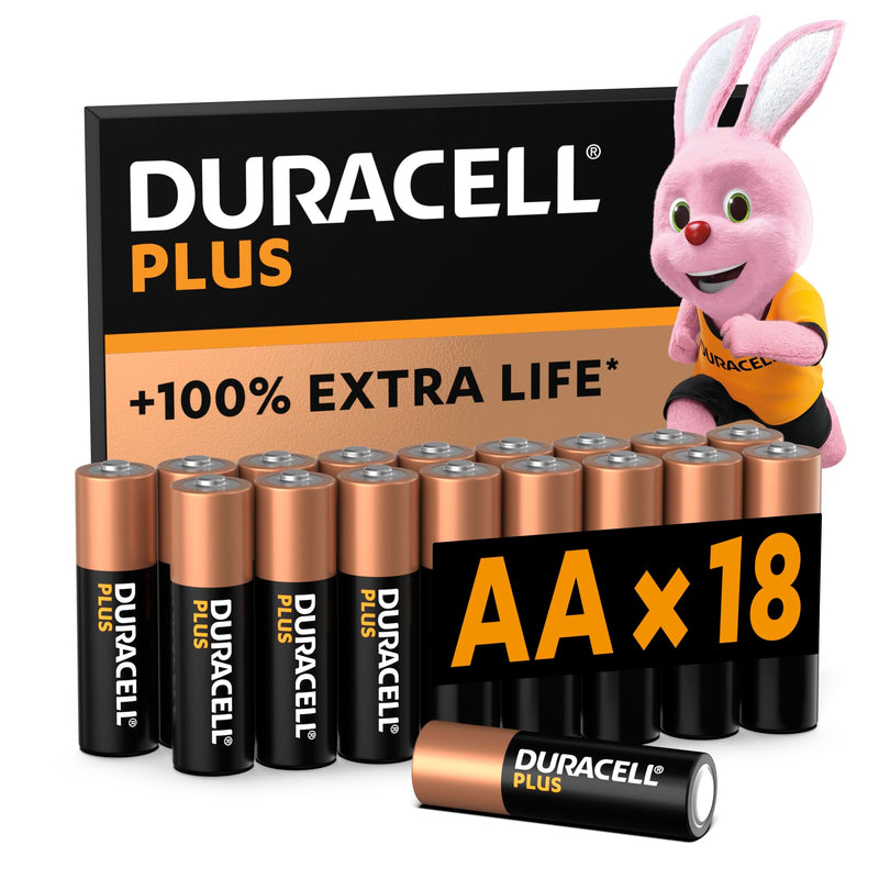 Duracell Plus 9 V Block Alkaline Batteries 6LR61 MN1604 Pack of 4