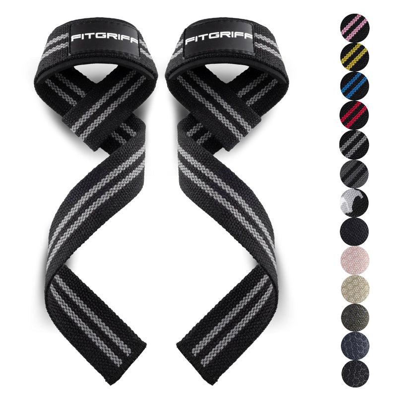 Fitgriff® Lifting Straps (Padded) for Strength Training, Bodybuilding, Fitness – Deadlift Straps – Lifting Straps – for Men and Women