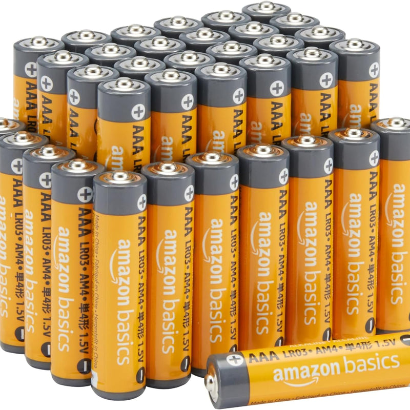 amazon basics High Performance 1.5 V AAA Alkaline Batteries, Pack of 36 (Appearance May Vary)
