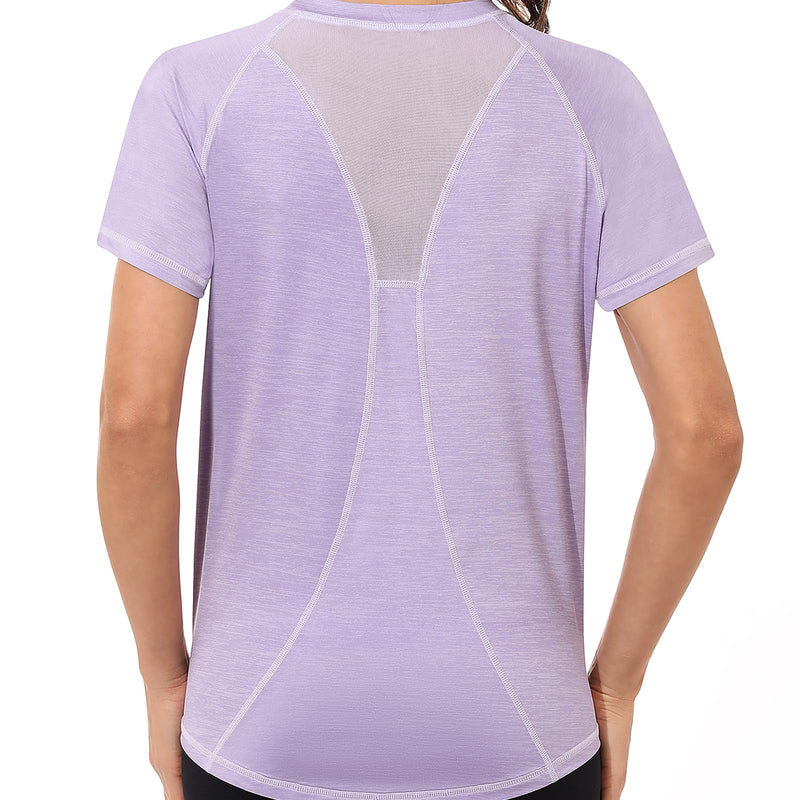 Gyabnw Sports T-Shirt Women's Sports Shirt Functional Shirt Short Sleeve Running Shirt Fitness Top Yoga