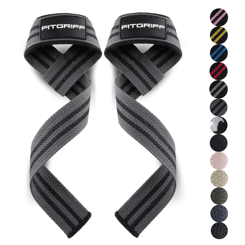 Fitgriff® Lifting Straps (Padded) for Strength Training, Bodybuilding, Fitness – Deadlift Straps – Lifting Straps – for Men and Women