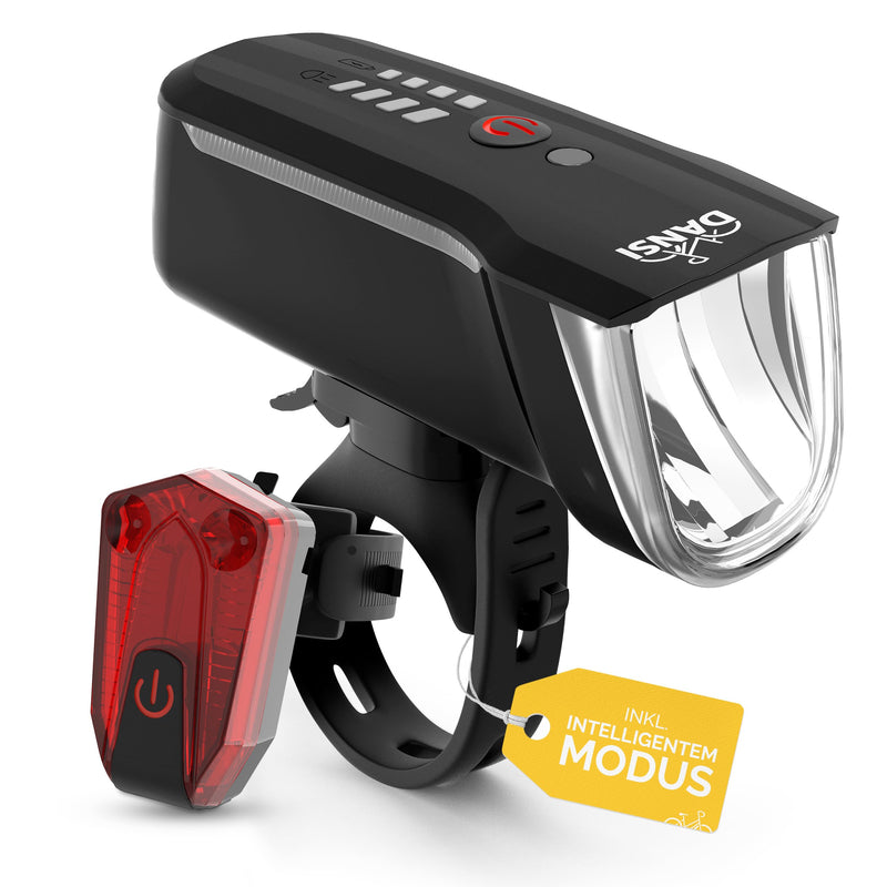 DANSI Bicycle Light Set StVZO I LED Bicycle Light I Wheel Light Bright Front
