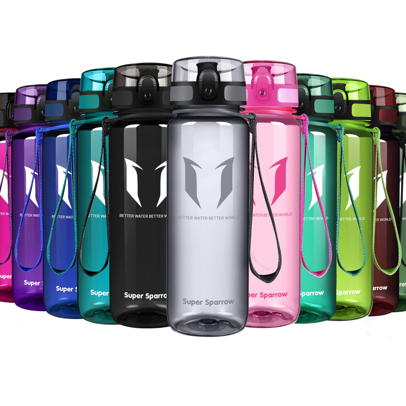 Super Sparrow Drinking Bottle, Tritan Water Bottle, 350 ml, 500 ml, 750 ml, 1000 ml, BPA-Free, Ideal Sports Bottle, for Sports, Bike, Fitness, University or Outdoors, Lightweight, Sustainable