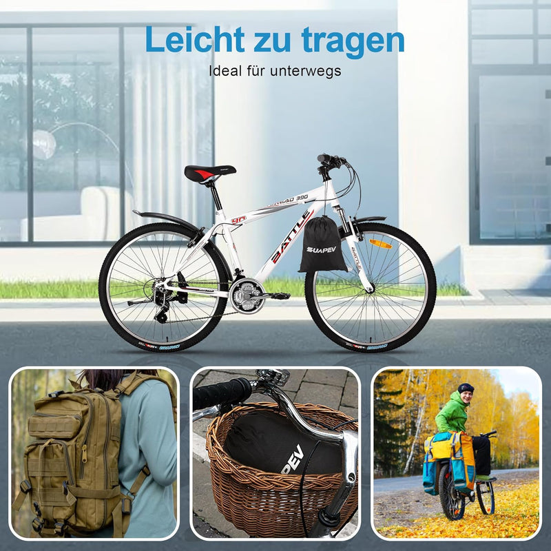 ZUAPEV Bicycle Cover Waterproof Bicycle Garage Weatherproof Tarpaulin for Outdoor Use Bicycle Tarpaulin Polyester 210D Bicycle Tarpaulin Rain Cover Bicycle Garage Outdoor Cover Protective Cover 195 x