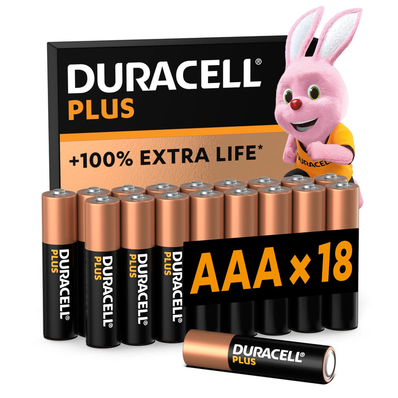 Duracell Plus 9 V Block Alkaline Batteries 6LR61 MN1604 Pack of 4
