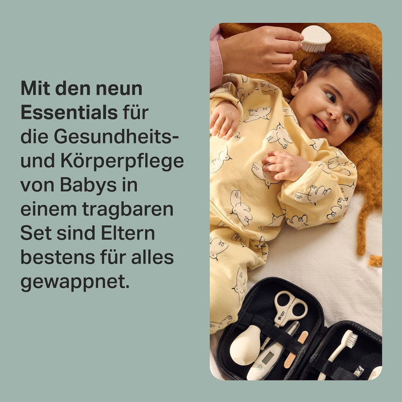 Tommee Tippee Baby Grooming Kit, 9 x Essential Newborn Care Items for Home and Travel, Wipe-Clean and Waterproof Travel Case (Design May Vary)