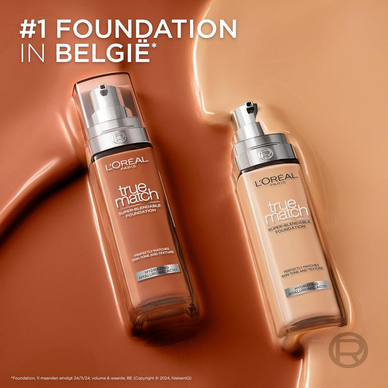 L'Oréal Paris Make up, liquid foundation with hyaluronic and aloe vera, true match make-up, 3.N neutral light medium