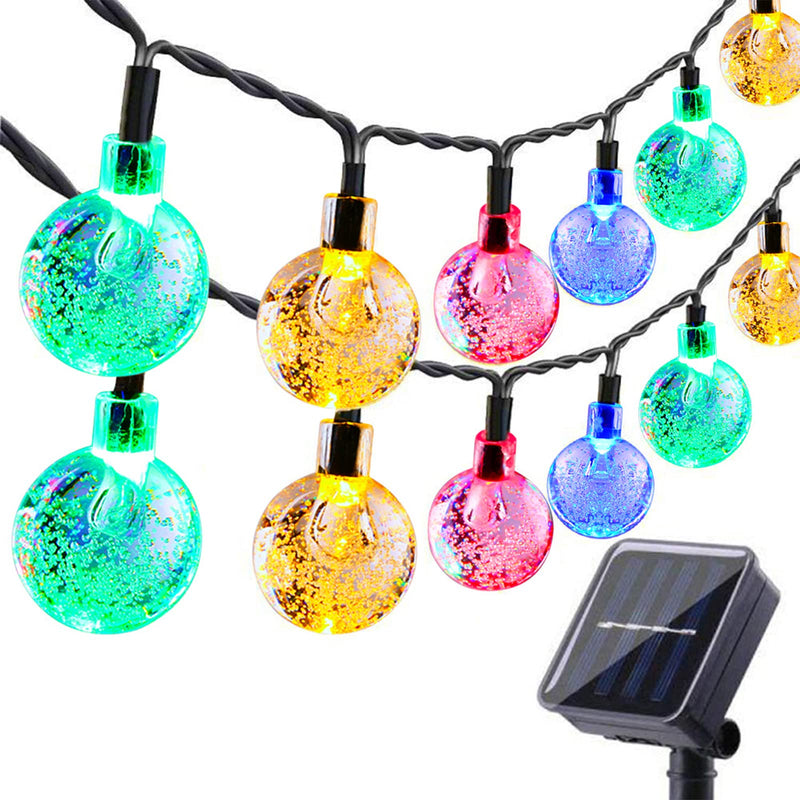 Moxled Solar Fairy Lights Outdoor 60 LED, 11 m Fairy Lights Outdoor Solar Waterproof 8 Modes Crystal Balls Solar Fairy Lights Outdoor for Garden, Patio, Balcony, Parties (Warm White)