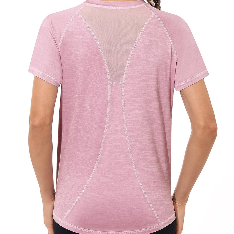 Gyabnw Sports T-Shirt Women's Sports Shirt Functional Shirt Short Sleeve Running Shirt Fitness Top Yoga