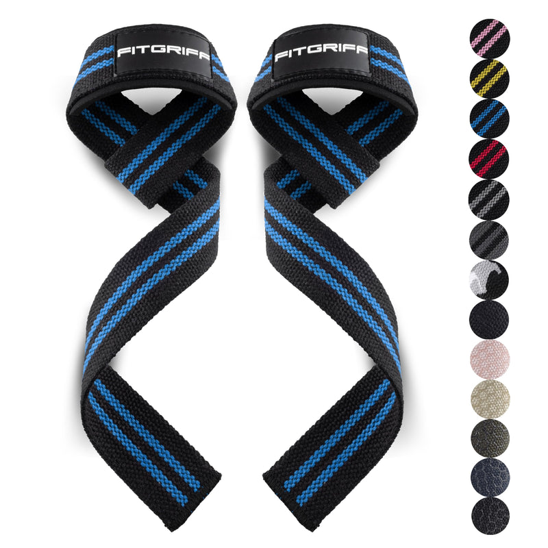 Fitgriff® Lifting Straps (Padded) for Strength Training, Bodybuilding, Fitness – Deadlift Straps – Lifting Straps – for Men and Women