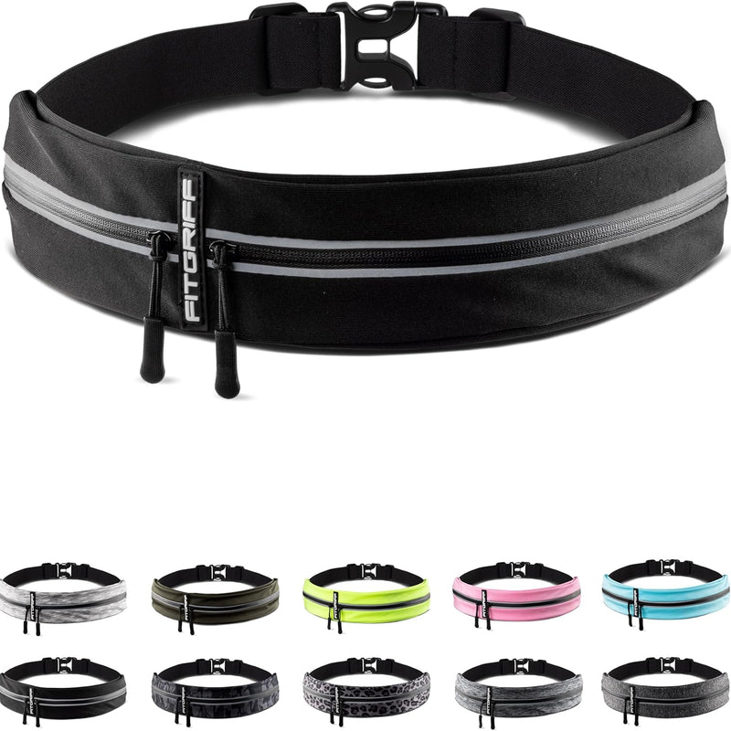 Fitgriff® Running Belt for Mobile Phone, Running Bag, Jogging, Waist Bag, Sports Belt, Running Belt for Jogging, Running, Sports, Fitness - Suitable for All Smartphones