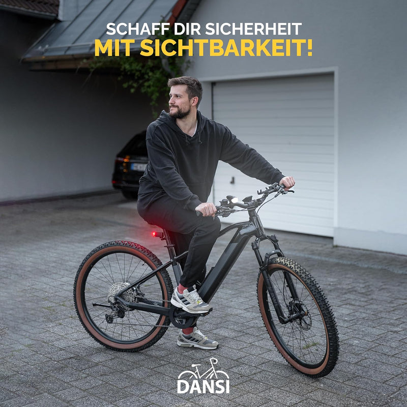 DANSI Bicycle Light Set StVZO I LED Bicycle Light I Wheel Light Bright Front
