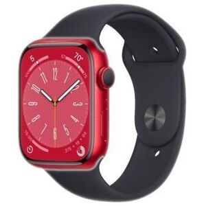 Apple Watch Series 8 (2022) GPS 45 mm - Aluminium Rot - Sportarmband Schwarz